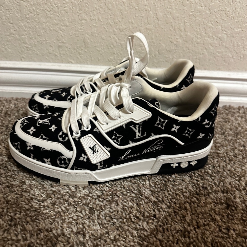 Louis Vuitton Monogram Black and White Sneakers
